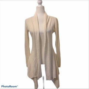 Timing Cream Waterfall Collar Front Cardigan Sz M